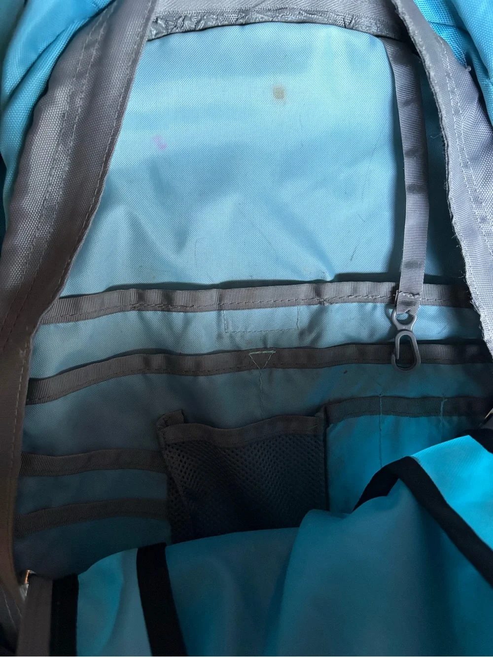The North Face Teal and Gray Daypack Backpack